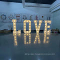 High quality numbers lighted letters for party christmas for wedding decoration bulb light sign